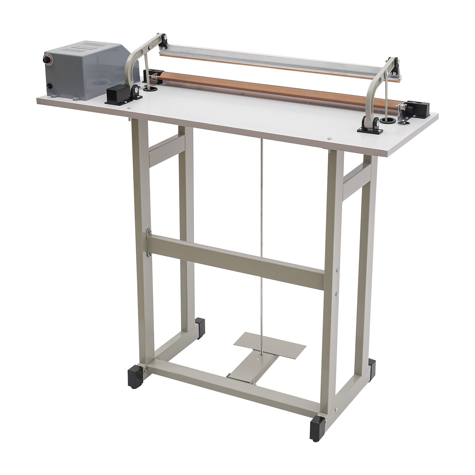 22.83″ Foot Pedal Impulse Sealer Heat Seal Plastic Bag Sealing Machine w/ Cutter