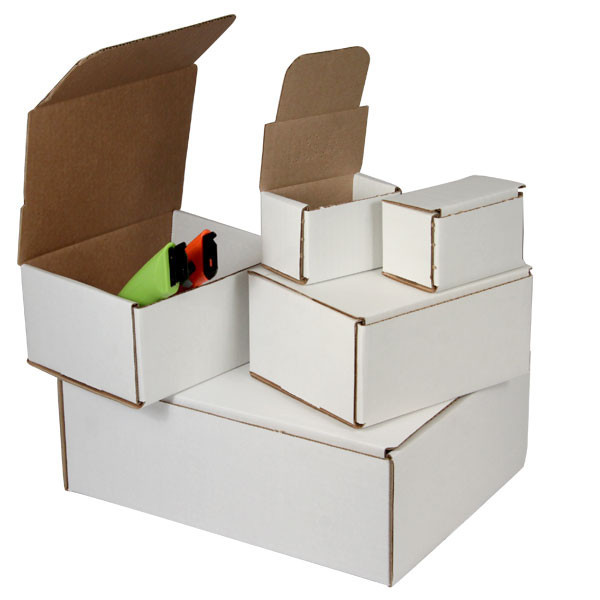 100 – 4 x 3 x 2 White Corrugated Shipping Mailer Packing Box Boxes