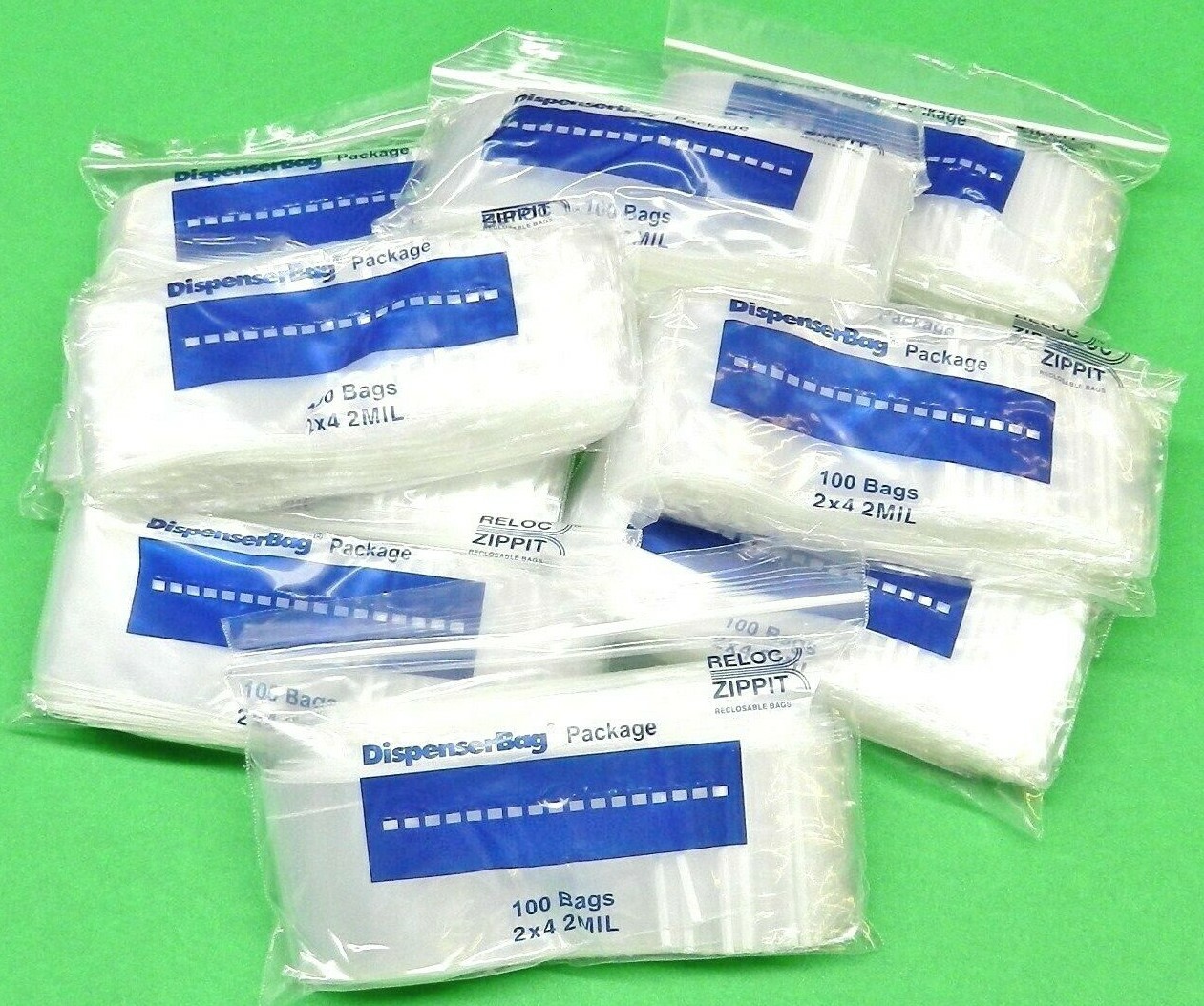1000 Reloc Zippit Bags 2″ x 4″ Clear 2mil Reclosable Poly Baggies 1,000 Pcs 2×4