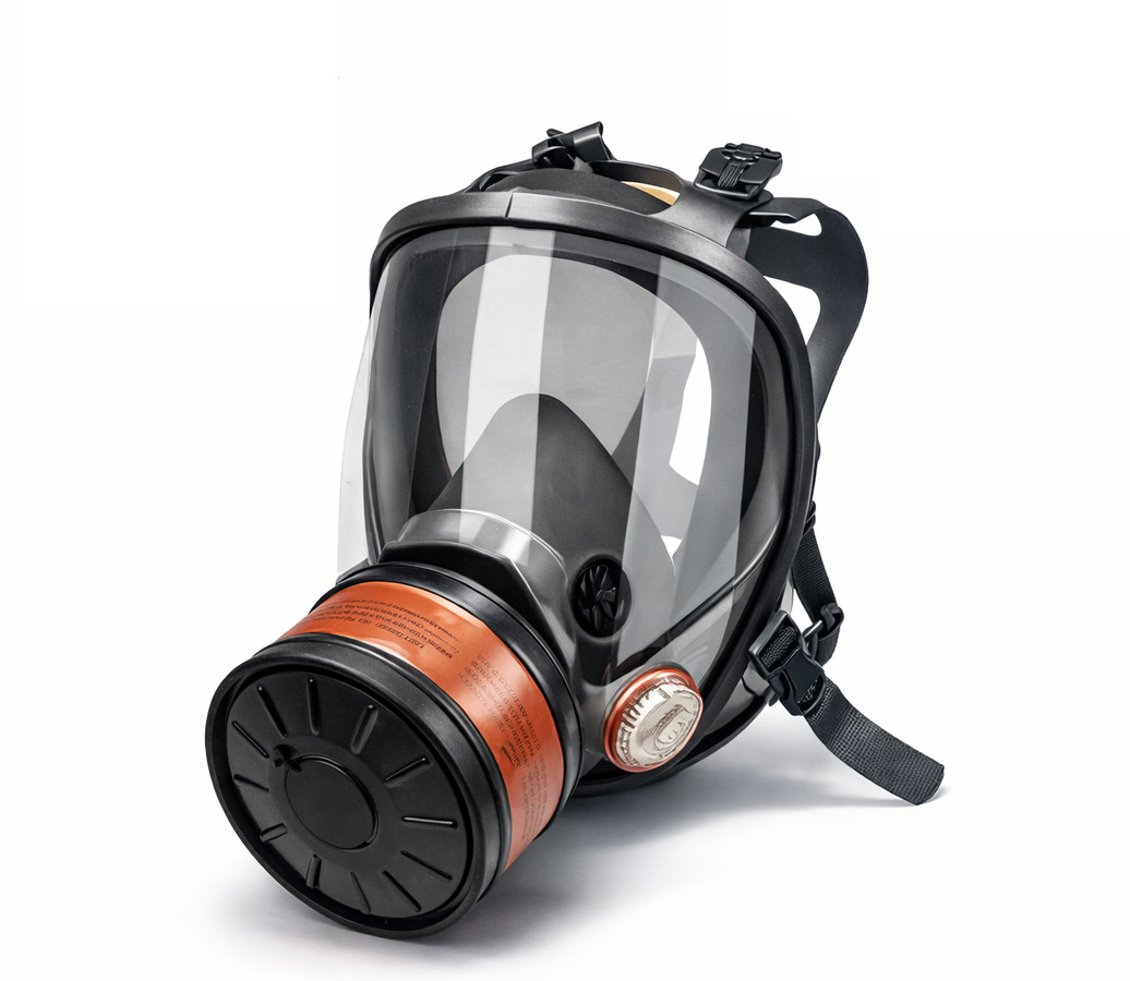 Full Face Gas Mask Respirator Survival Mask Tear Gas Protection Reusable 40MM