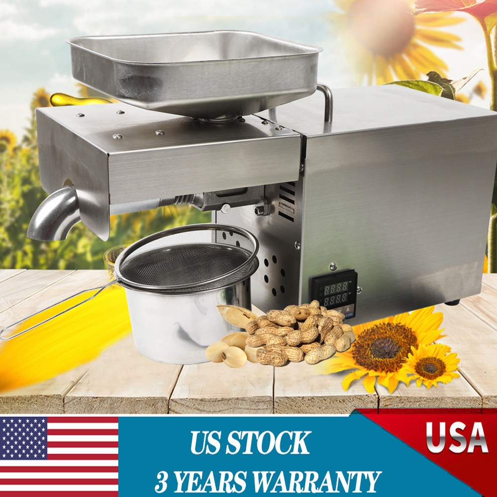 610w Commercial Oil Extractor, Peanut Coconut Automatic Oil Press Machine