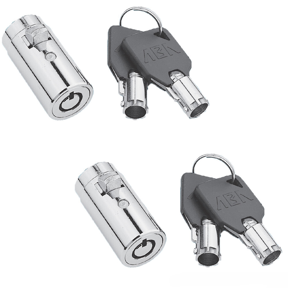 Lot of 2 Vending Plug Lock Universal Replacement Snack Soda Machine Keyed Alike