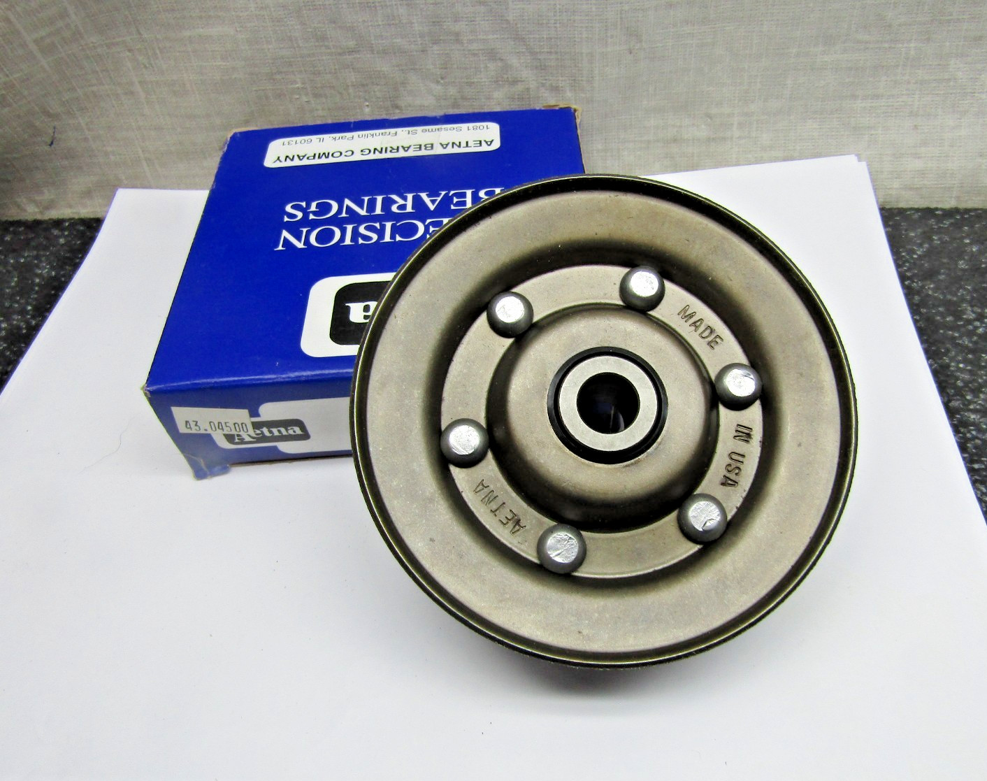 Aetna AG2421-A V-Belt Idler Pulley 4.4″ OA OD, .51″ Bearing Bore A, B Belts