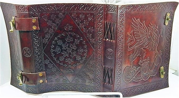 Handmade Genuine Leather Journal 6×8 Griffin Embossed Vintage Diary Notebook