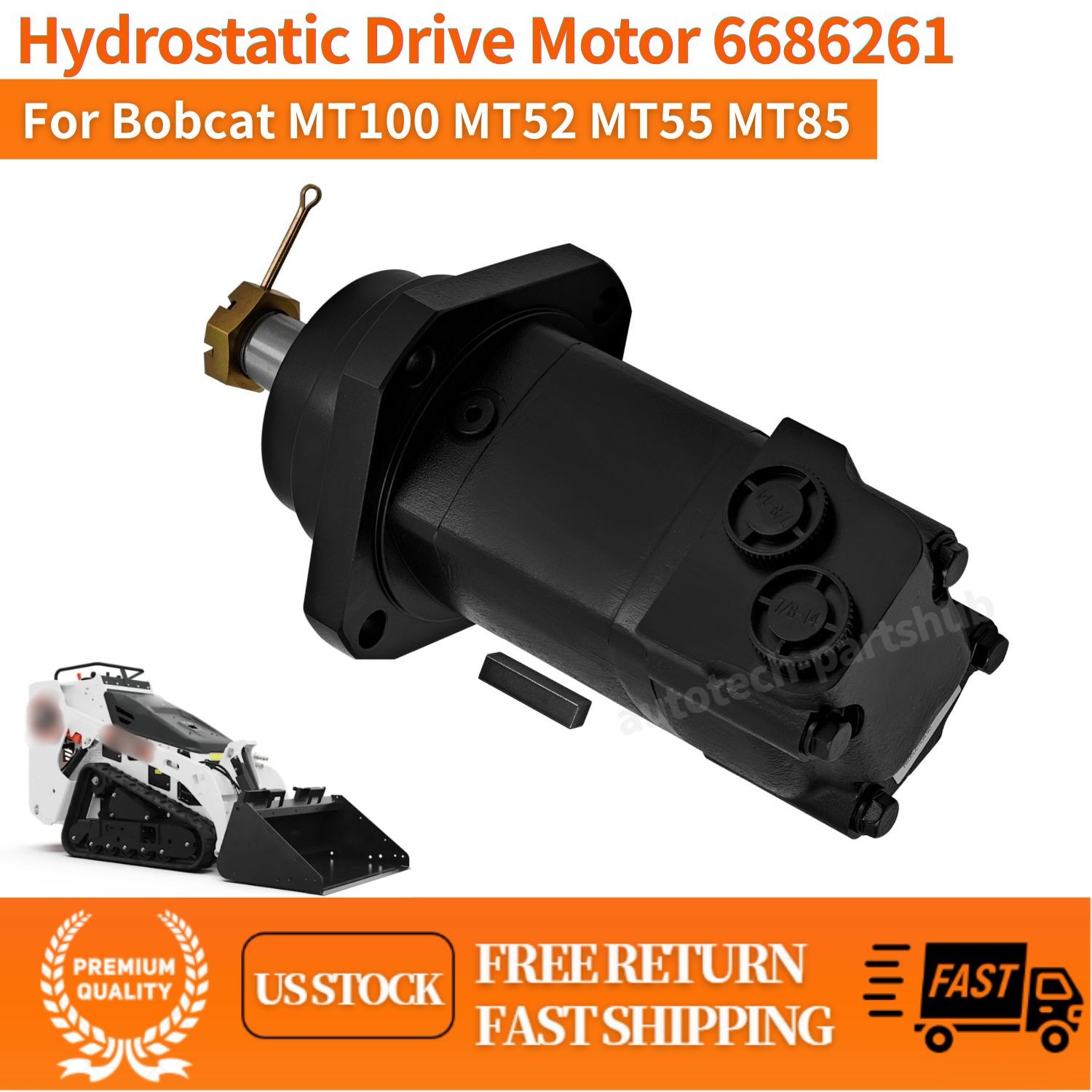 Hydrostatic Drive Motor Left or Right 6686261 For Bobcat MT100 MT52 MT55 MT85