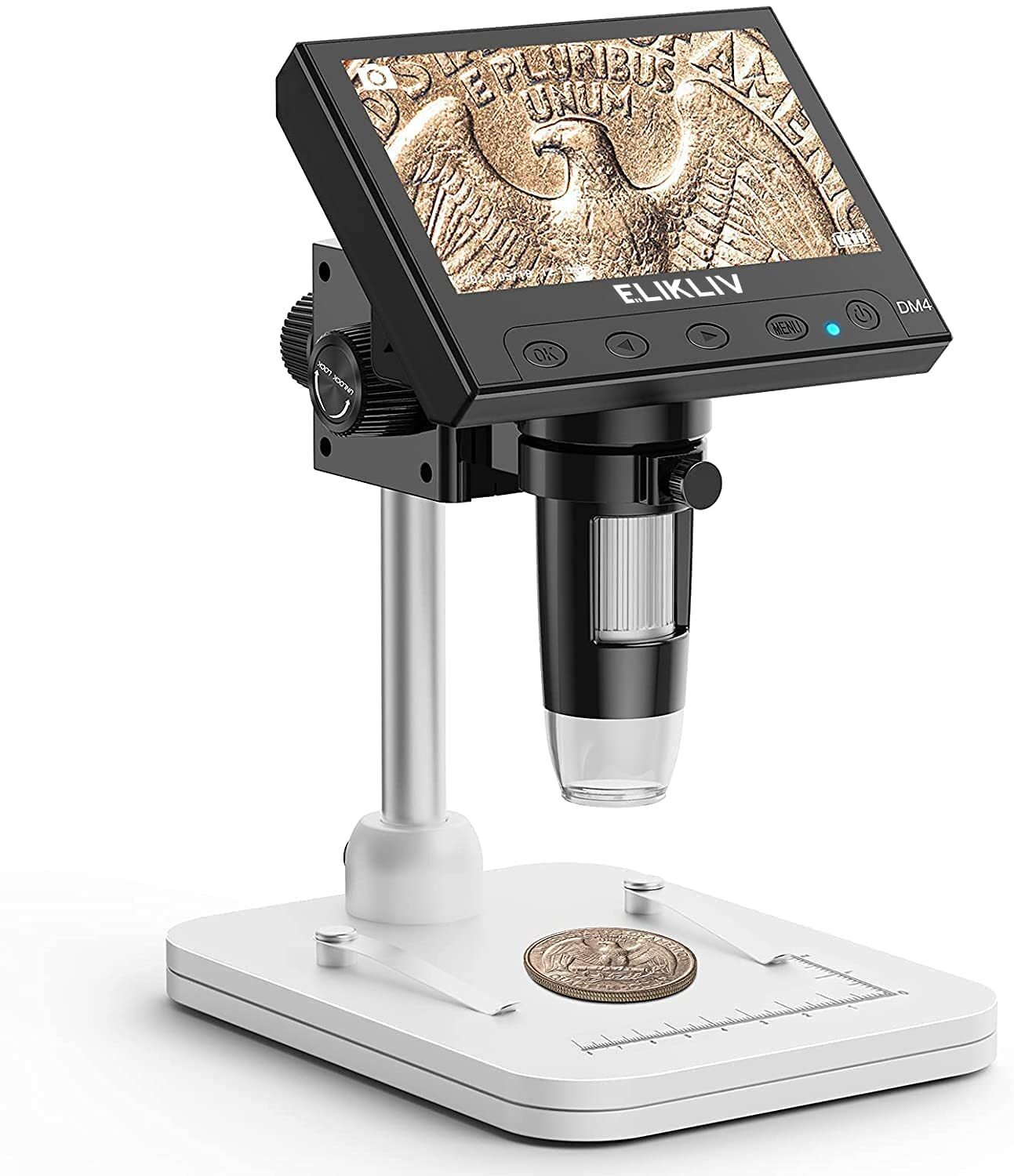Microscopio De Monedas, Microscopio Digital Lcd De 4,3″ 1000X, Microscopio De…
