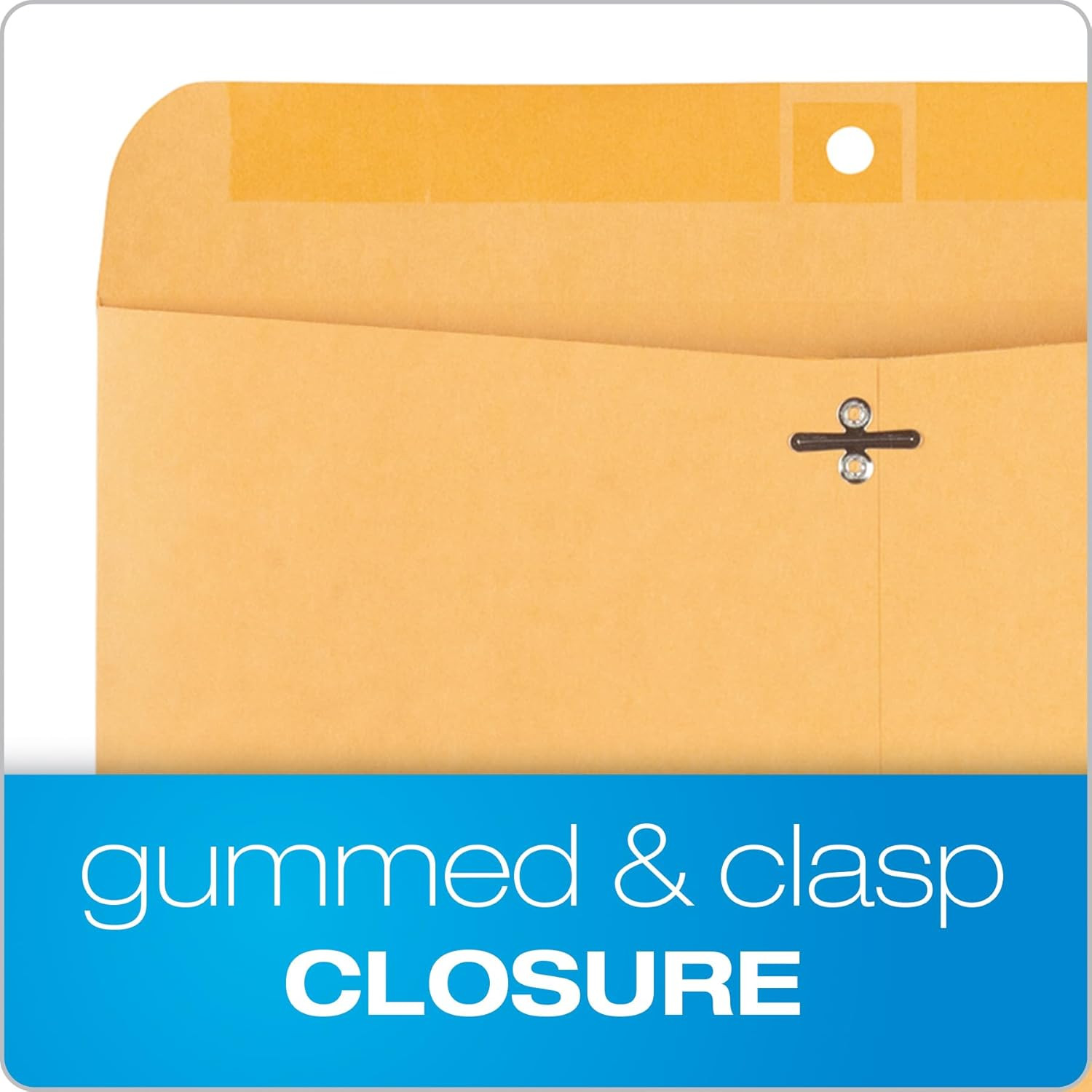 9 X 12 Clasp Envelopes, Deeply Gummed Flaps for Permanent Secure Seal, Great for
