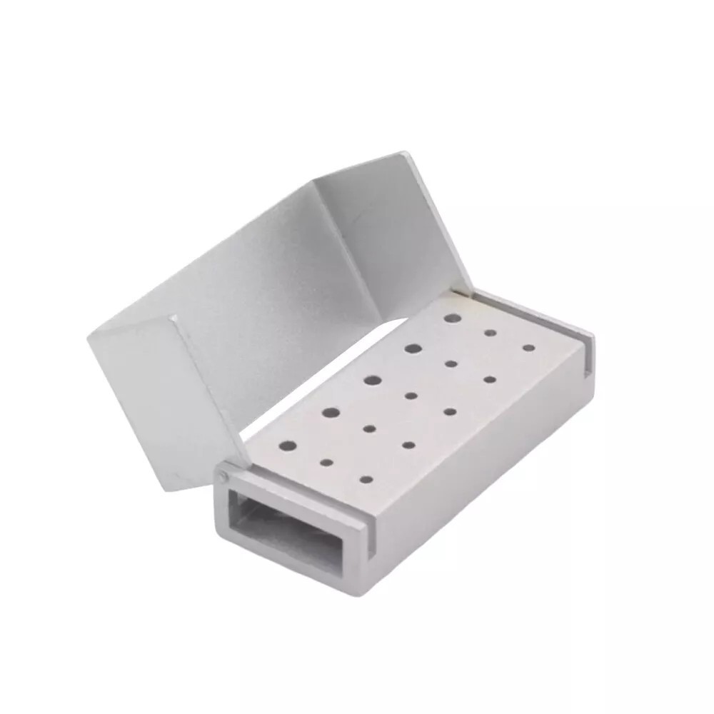 Dental Bur RA FG Holder Block Disinfection Box Aluminium Autoclave 15/30 Holes