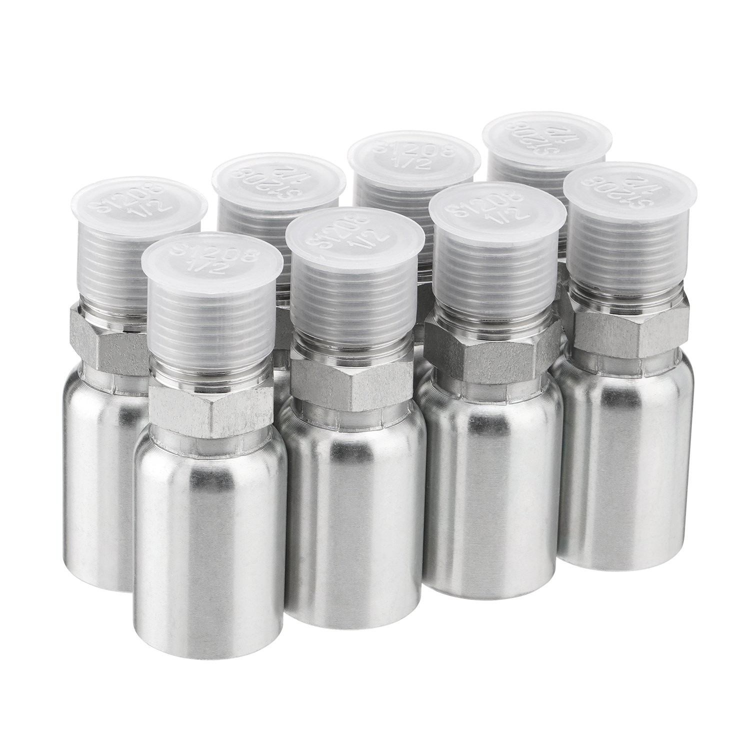 12pcs 1/2″ NPTF Hydraulic Hose End Fittings, 1/2″ I.D. Hose x 1/2″ NPTF Male A++