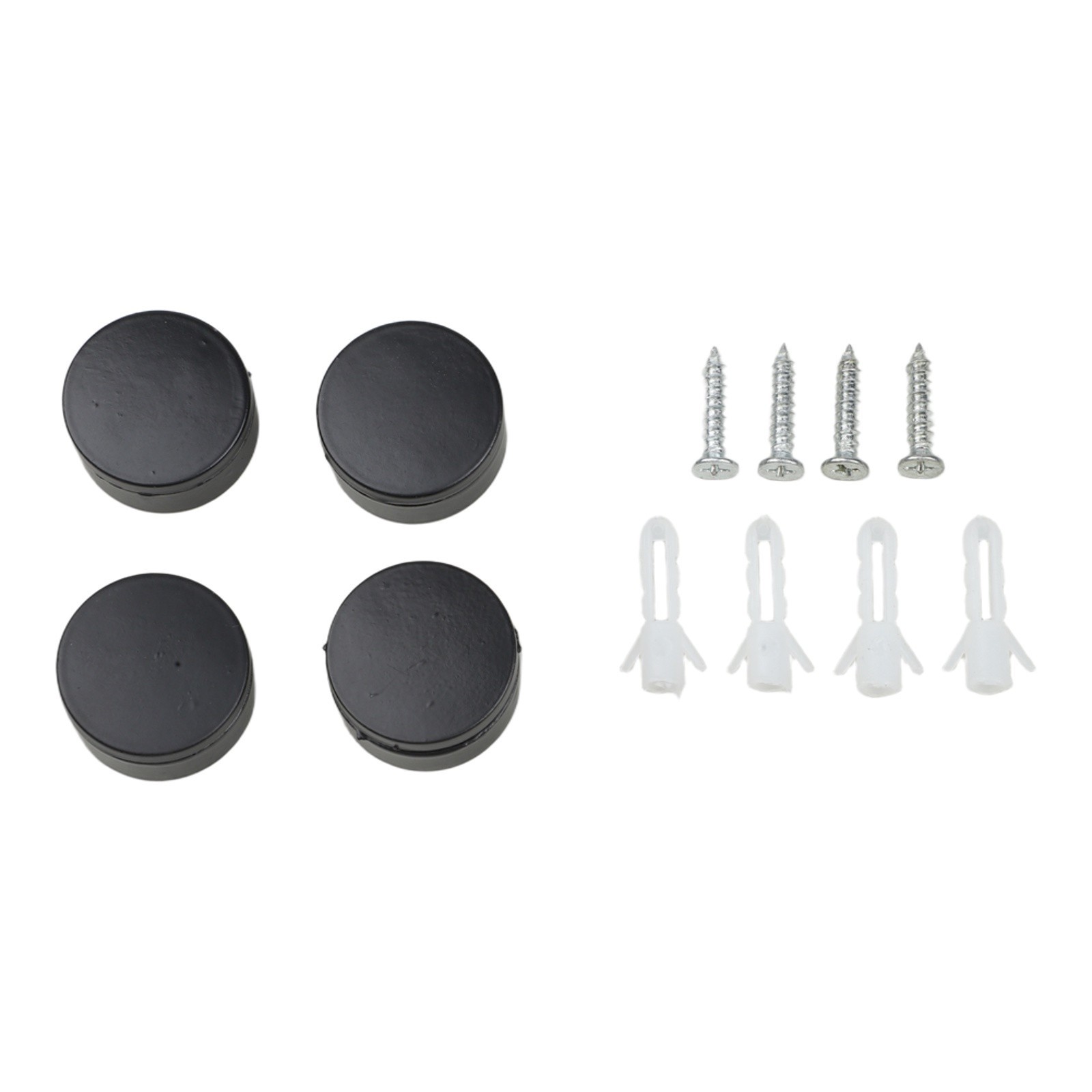 Zinc Alloy Black Mirror Holders 4pcs for 3mm to 5mm Glass Installation