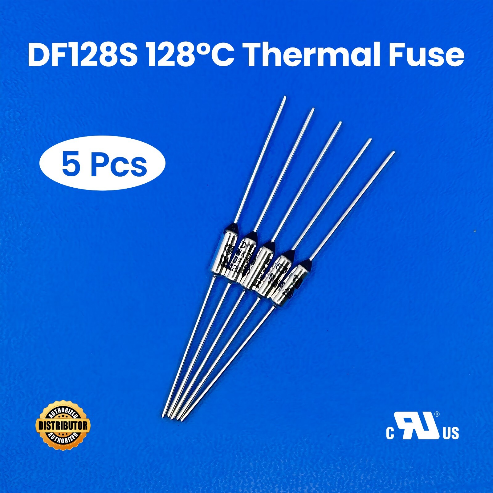 THERMAL FUSE CUTOFF DF128S | 128°C | 262.4°F | 10A | 250V | 35mm/35mm