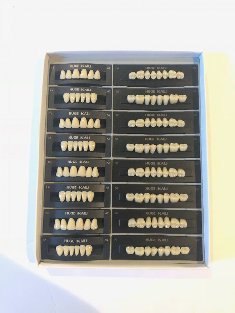Huge KAILI Synthetic Polymer False Teeth T4/L4/30 Full set:28 teeth/set,4 sets