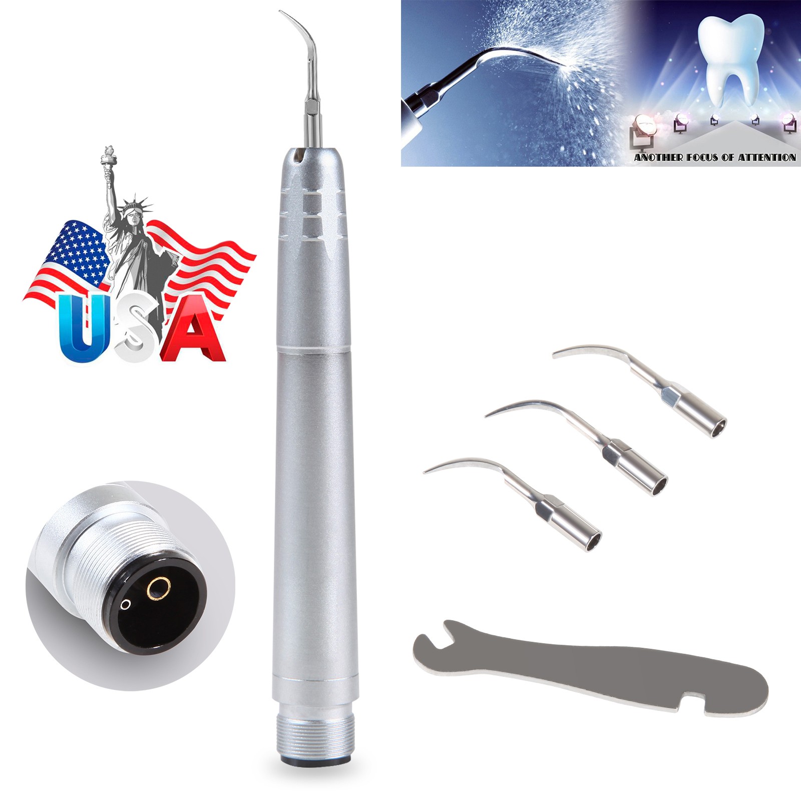 NSK Style Dental Super Sonic Air Scaler Handpiece Cavitron Type G1 G2 G4 Tips