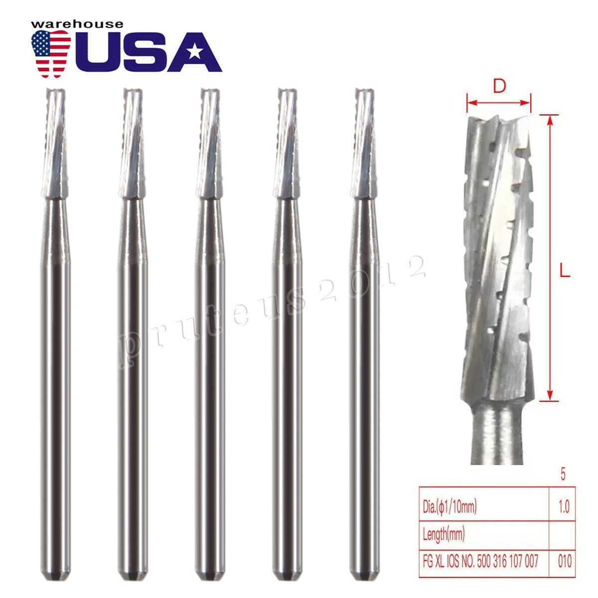 Burr Dental Surgical Burs 557L Long 25mm Carbide Bur High Speed FG SURG FGOS SL