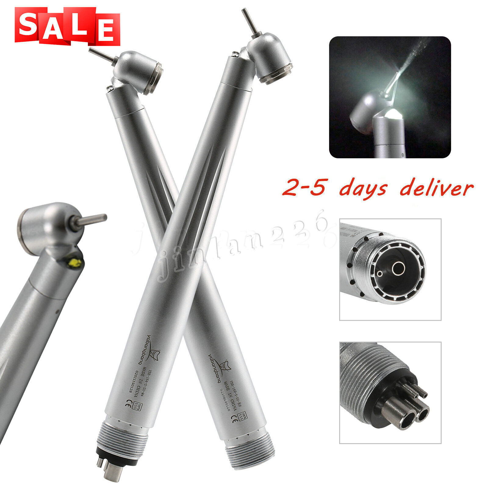Dental 45° 45Degree Surgical High Speed Handpiece LED E-generator Push NSK STYLE
