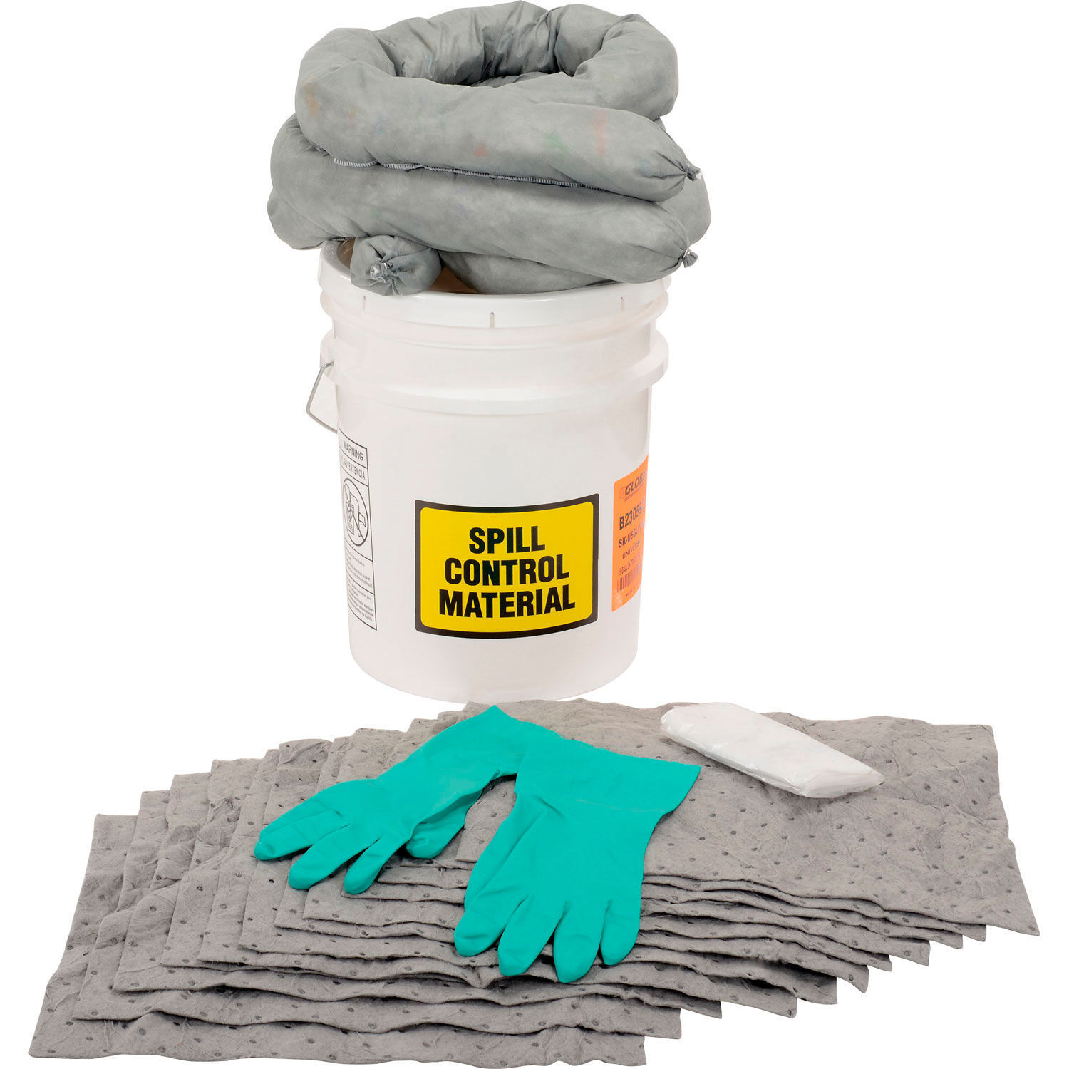 Global Industrial Universal 5 Gallon Truck Spill Kit Bucket