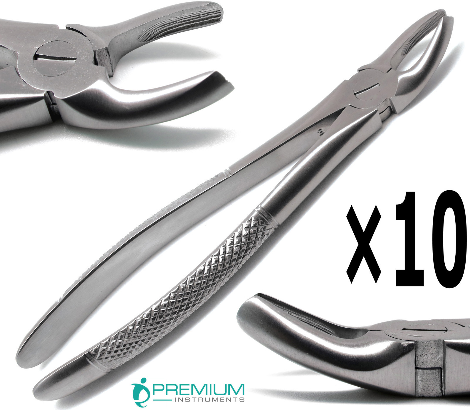 10 Pcs Dental Extracting Mead Forceps MD2 Molar Tooth Surgical Instruments