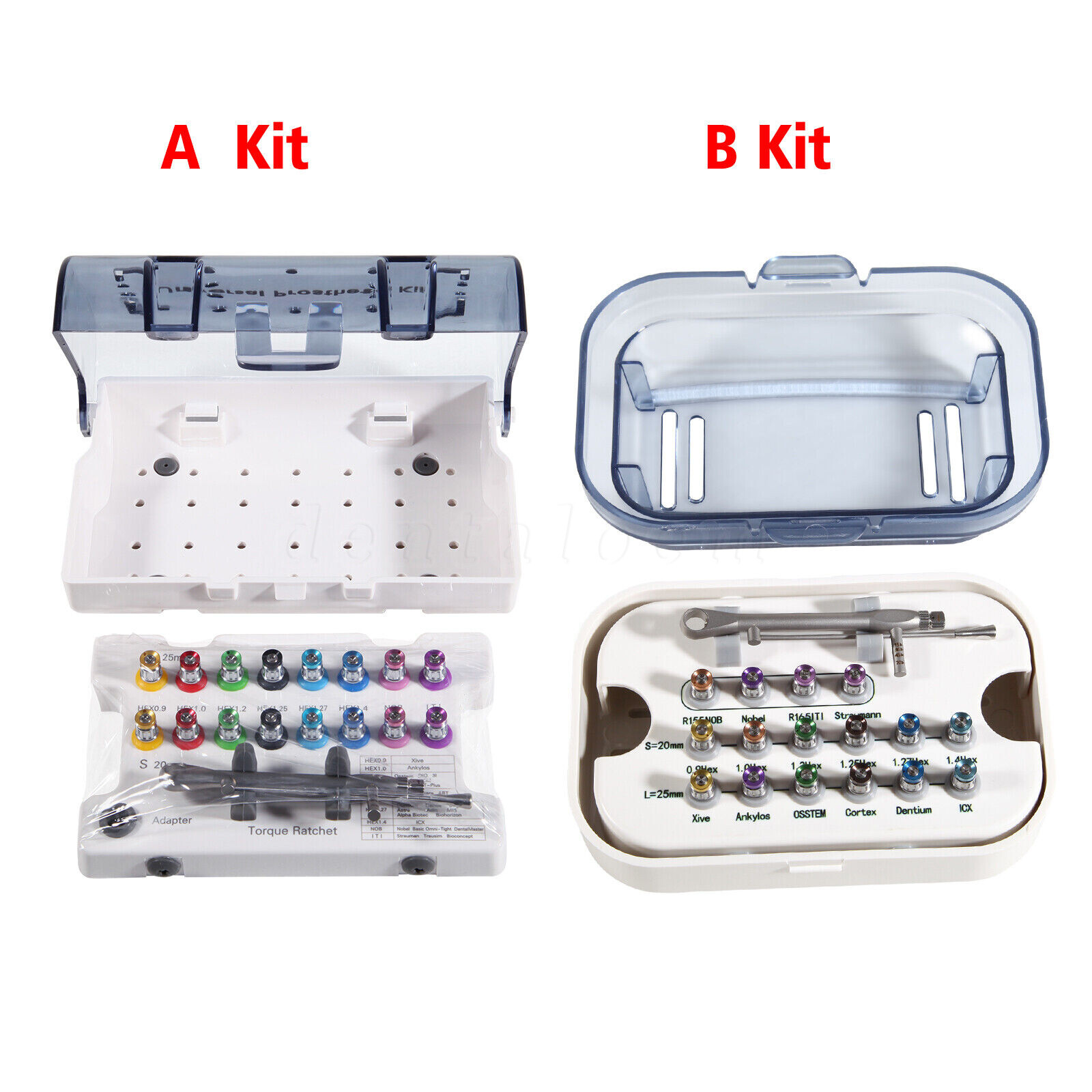 Dental Universal Implant Kit Abutment Hand Driver Hex Screwdriver Long+Short 2ty