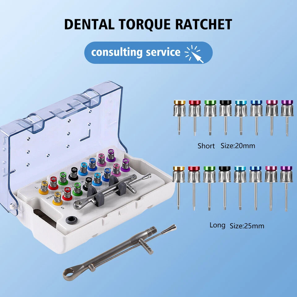Dental Universal Implant Instrument Prosthetic Restoration Hand Driver Tool Kit