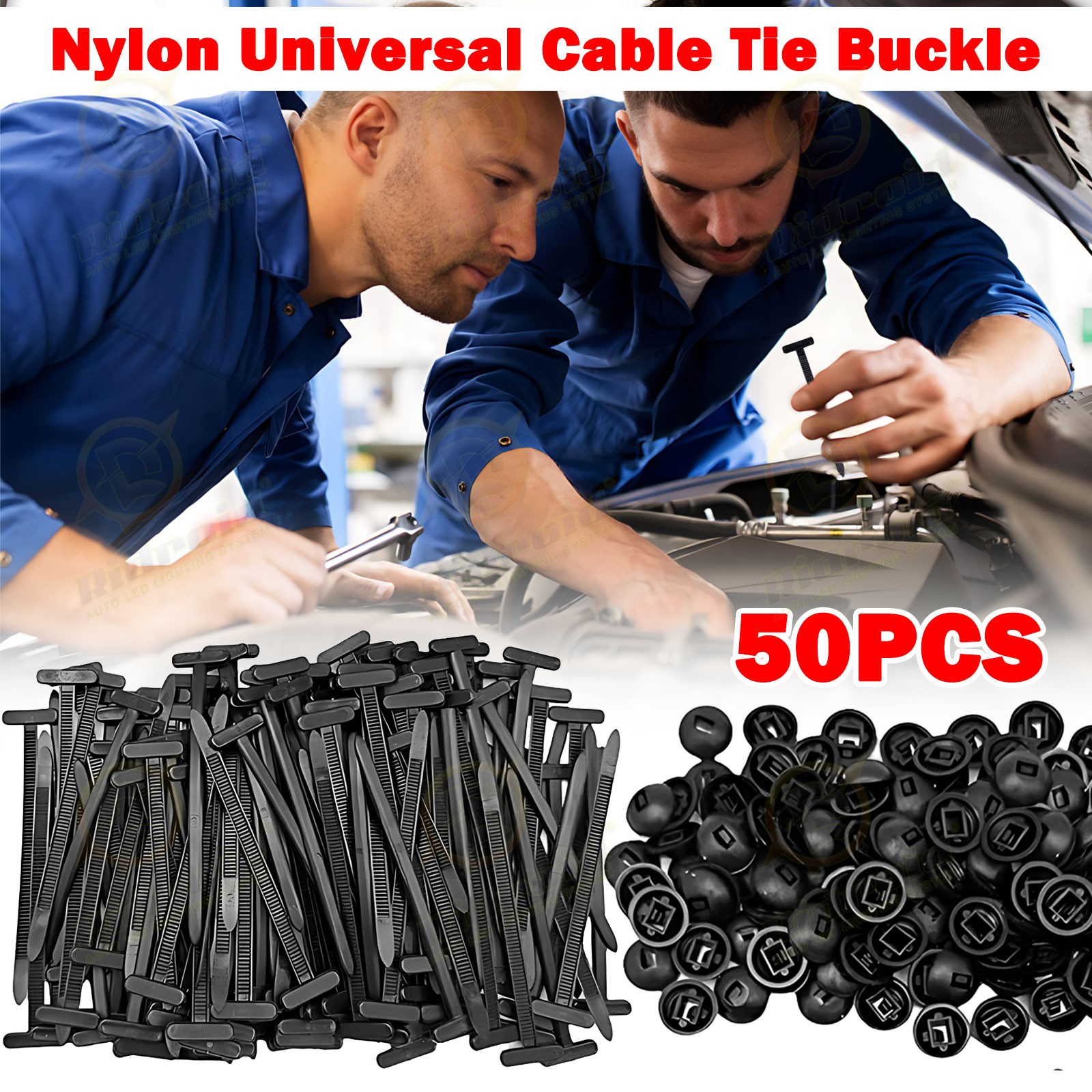 50-500pcs Nylon Universal Cable Tie Buckle Heavy Duty Self-Locking Free Shipping