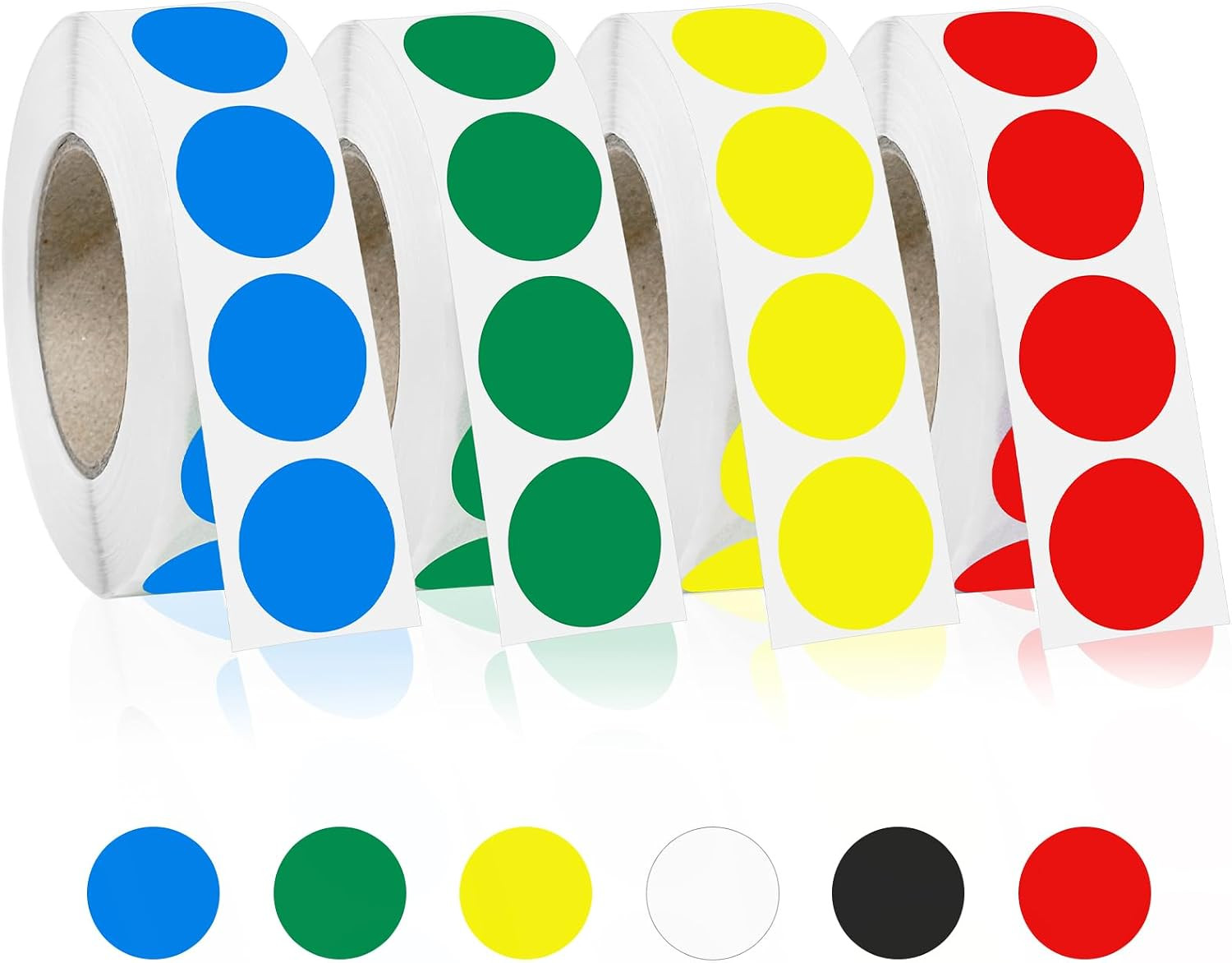 4000 PCS 3/4″ Colored Dot Stickers round Circle Colored Coding Labels Garage Yar