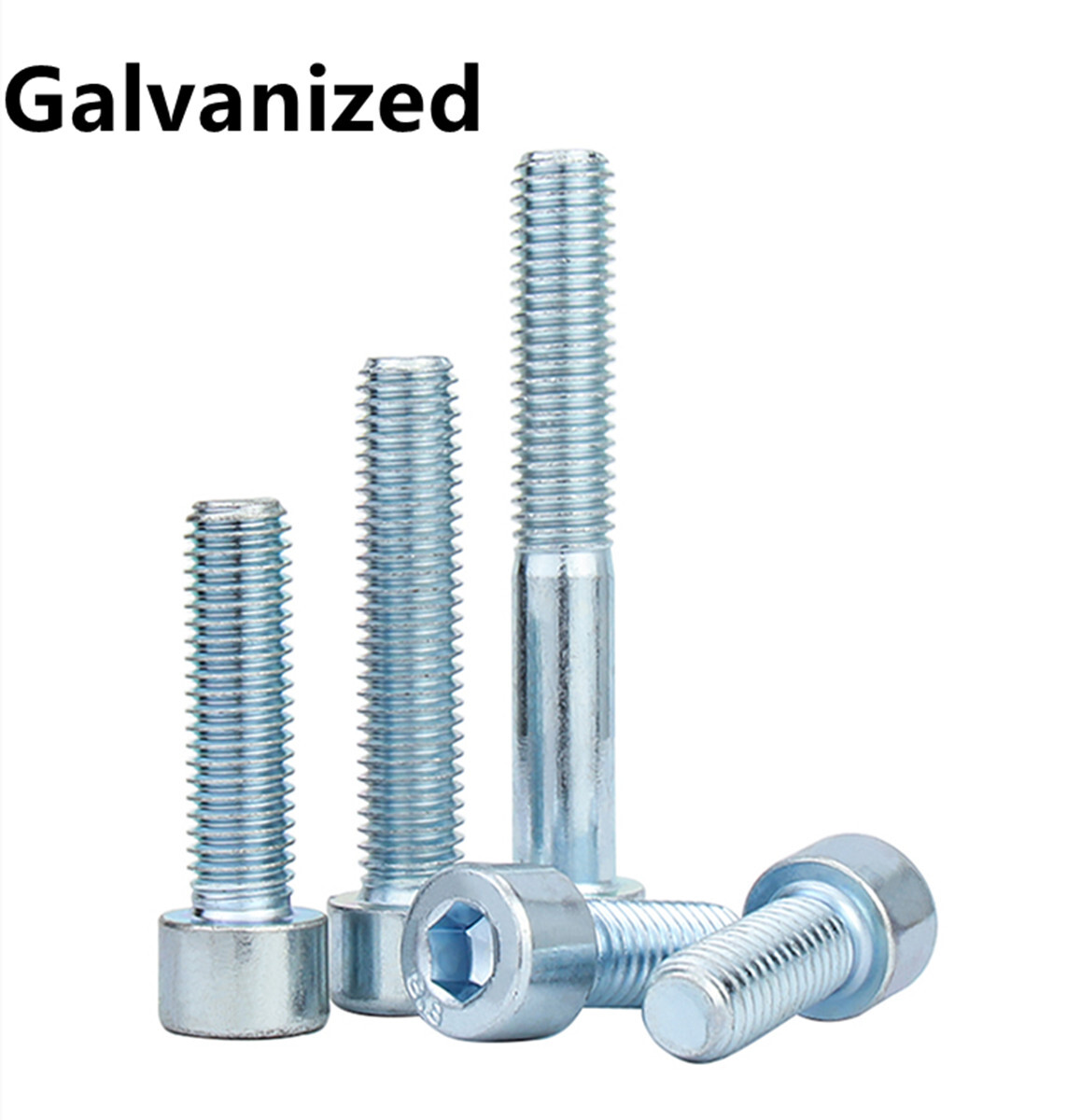Galvanized Steel Hex Socket Bolts Cap Head Screws M4 M5 M6 M8 M10 M12
