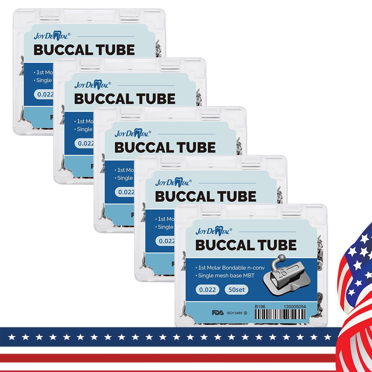 4PCS Dental Orthodontic Buccal Tube Roth .022 1st Molar Bondable Non-convertible