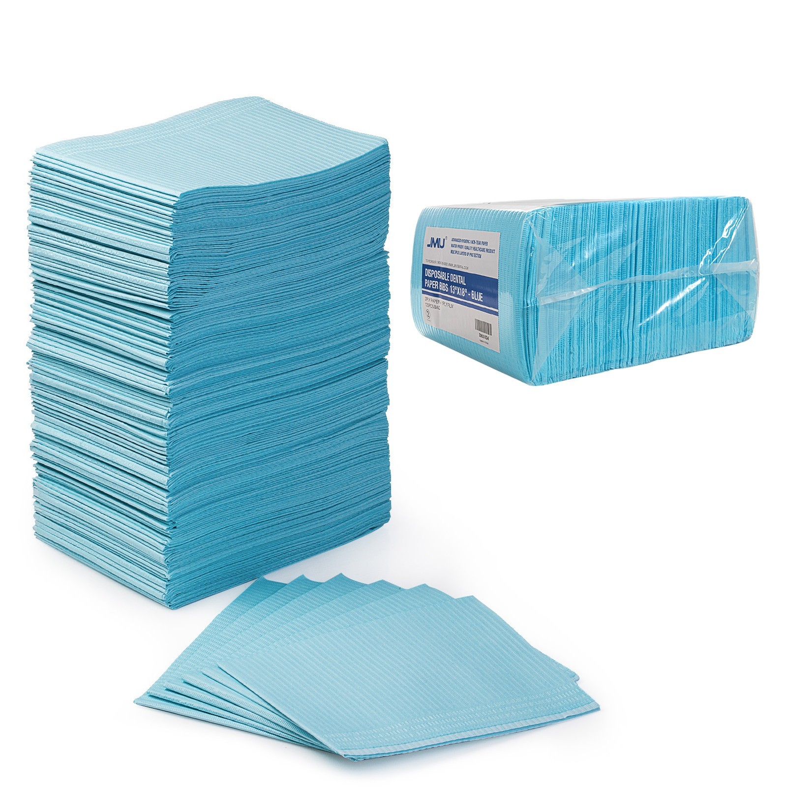 250Pcs Dental Patient Bibs 13″ x 18″ 3-Ply Waterproof Medical Tattoo Napkin