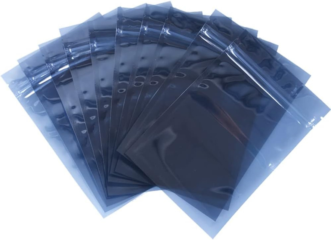 Anti Static Bags – 100pcs Resealable ESD Bags, 4x6in/10x15cm for Hard Drives & E