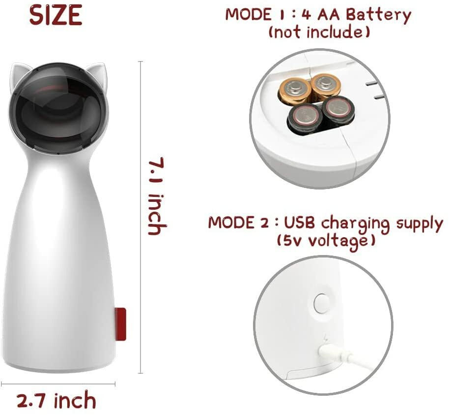 Cat Toy Automatic Rotating toy Pointer for Cats Pet Dog