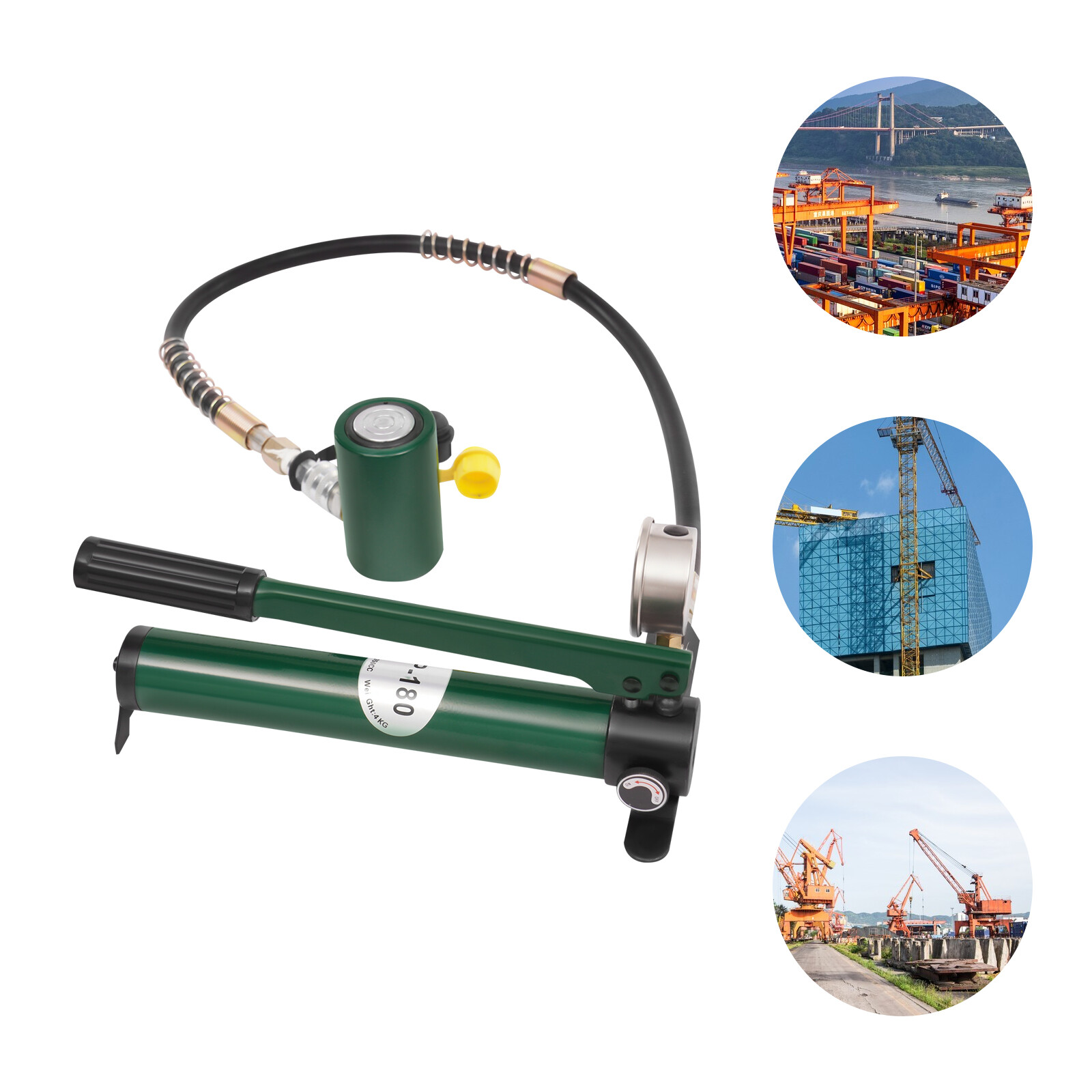 Portable Hydraulic Jack Hydraulic Lifting Cylinders,Hydraulic Ram Jack+Hand Pump