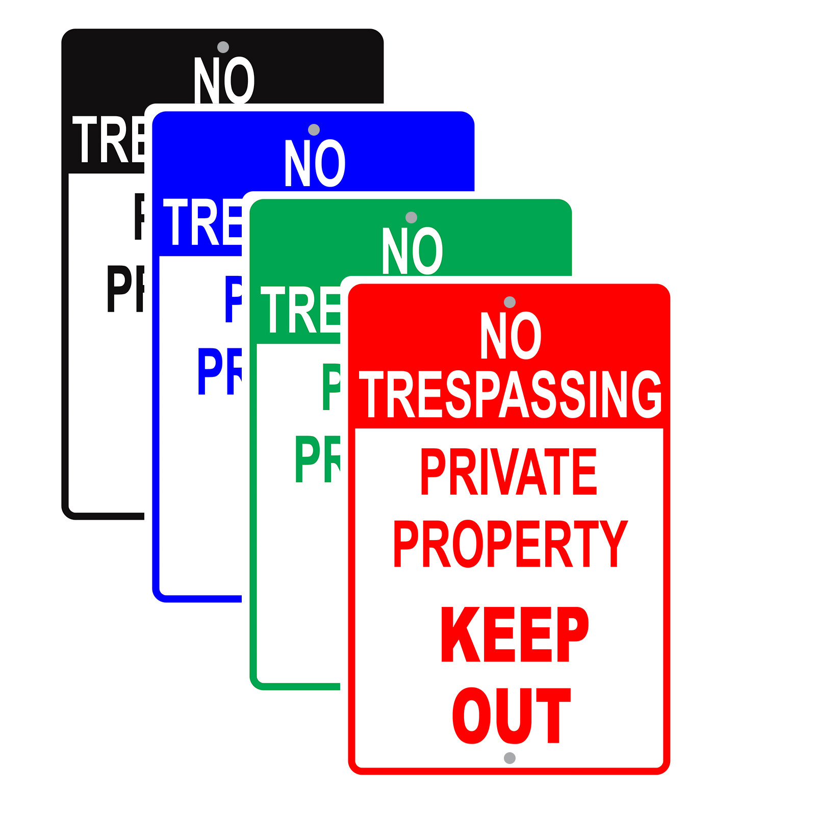 No Trespassing Private Property Keep Out Restriction Aluminum Metal Sign Plate