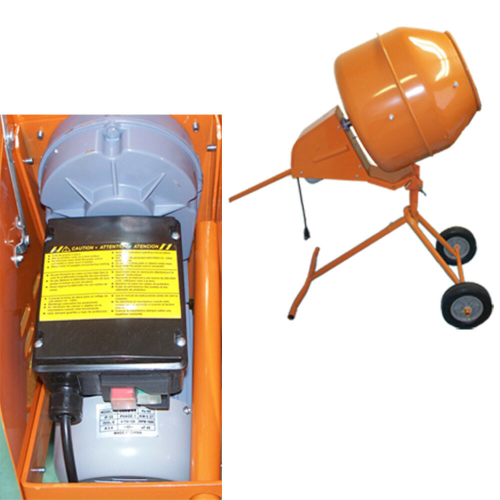 8 Cubic Ft. Tall Portable Cement Mixer Concrete Mortar Mixer