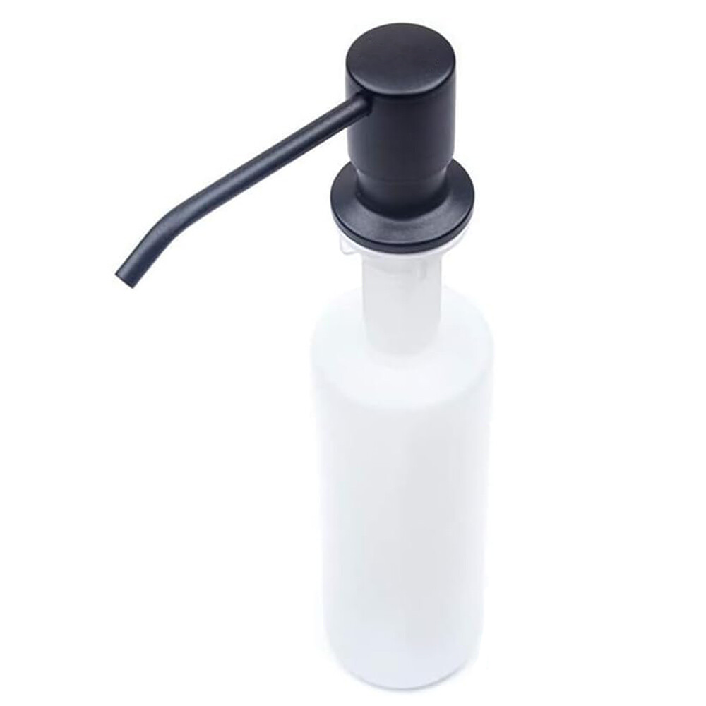 Black Soap or Lotion Dispenser for Kitchen Sink, Stainless Steel Liquid Pump