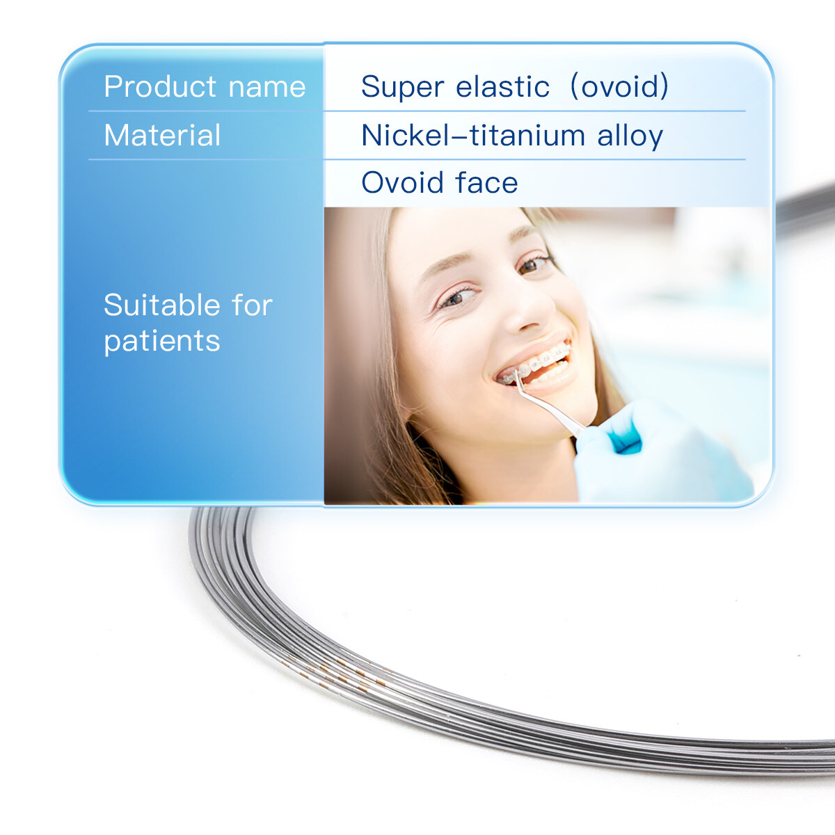 AZDENT Dental Orthodontic Braces Brackets Metal Mini Roth.022 Hook345/Arch Wires