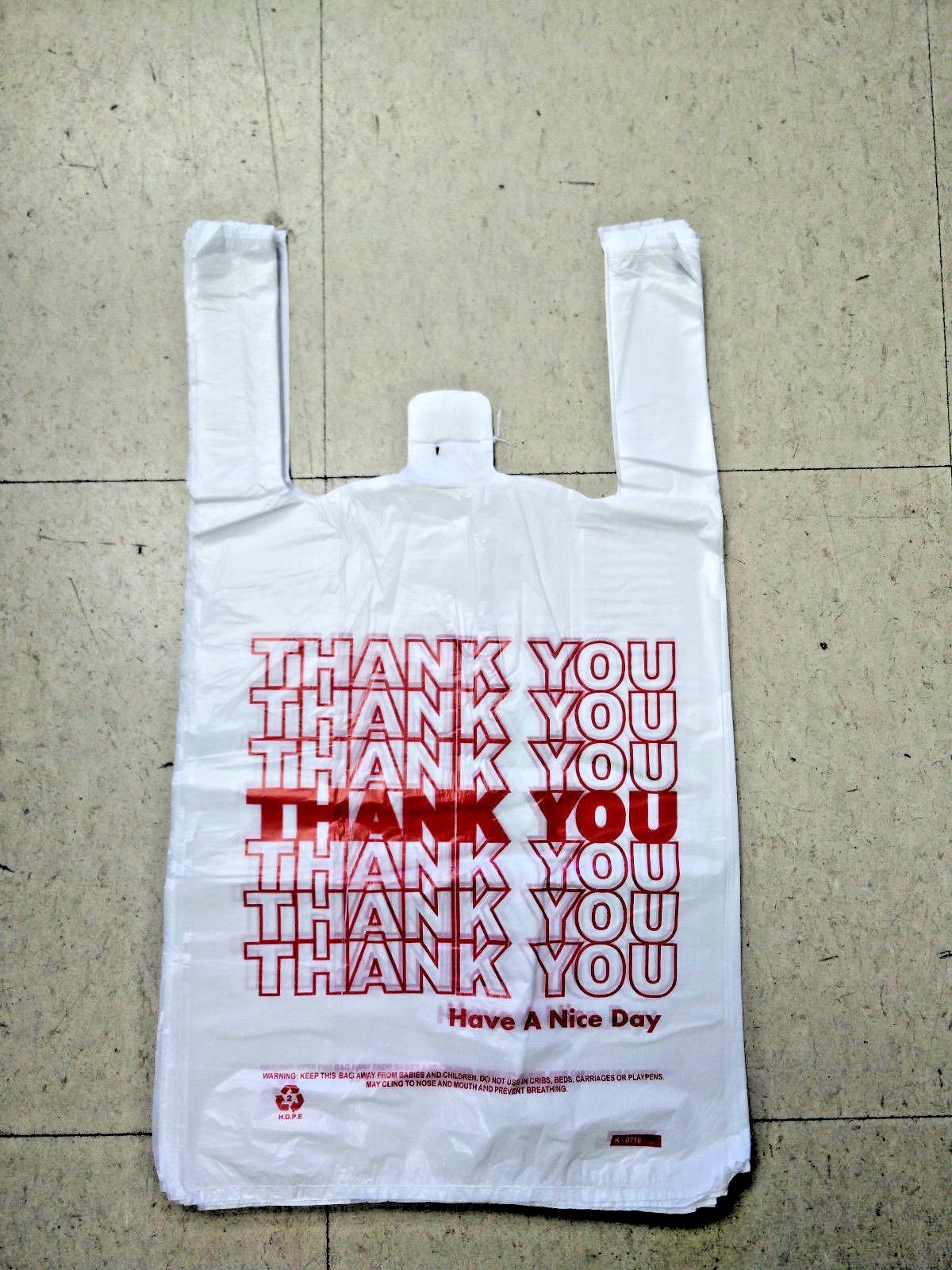 Medium T-Shirt Thank You Bags 10″x5″x18″ Packed 50/100/200/300/500/750/1000/2000