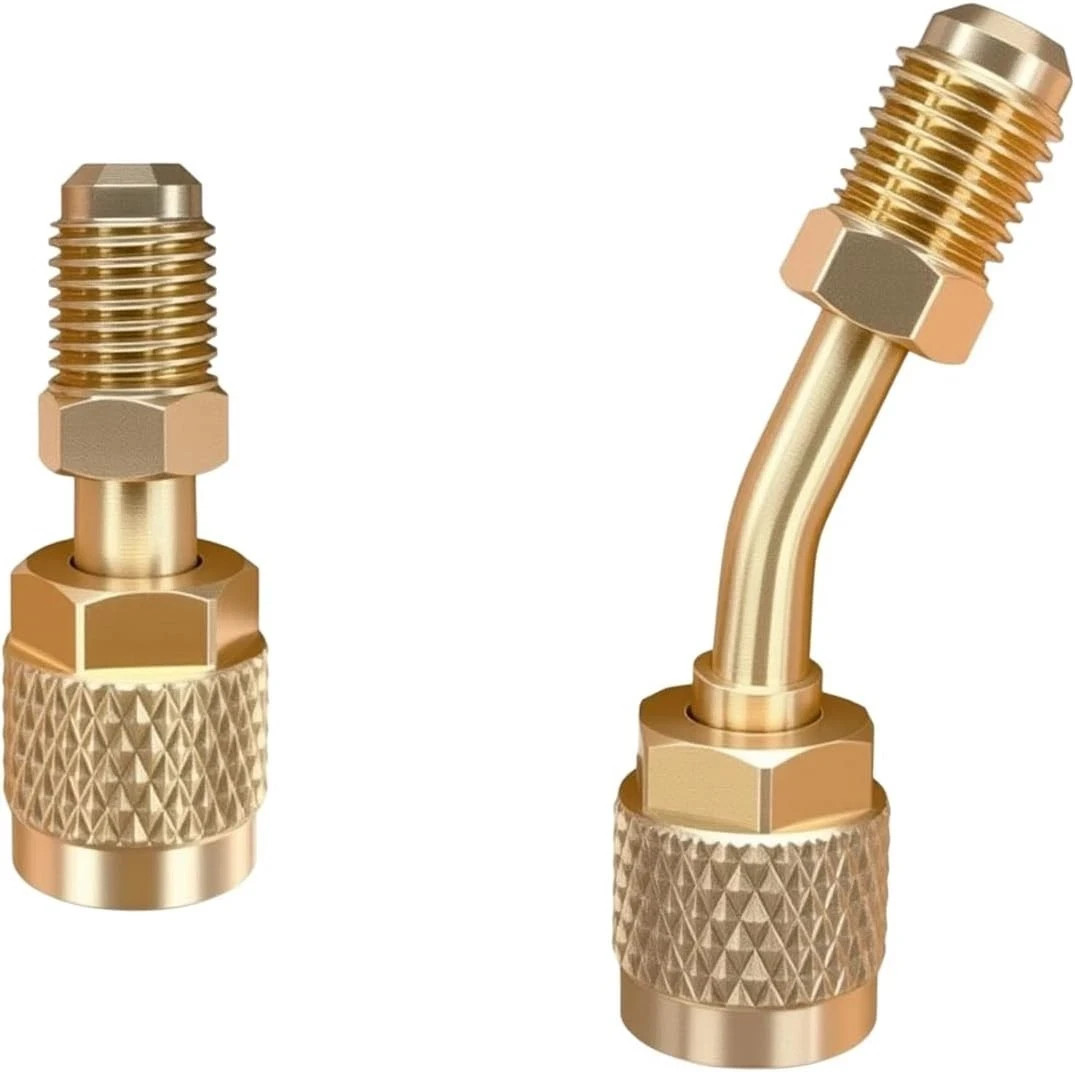 Straight Adapter & Angled Adapter, R410A Adapter Mini Split Adapter 5/16″ Female