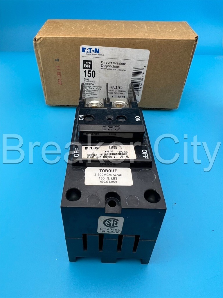BJ2150 Eaton 150 Amp 2 Pole Type BJ Circuit Breaker Bryant 240V 150A *BRAND NEW*
