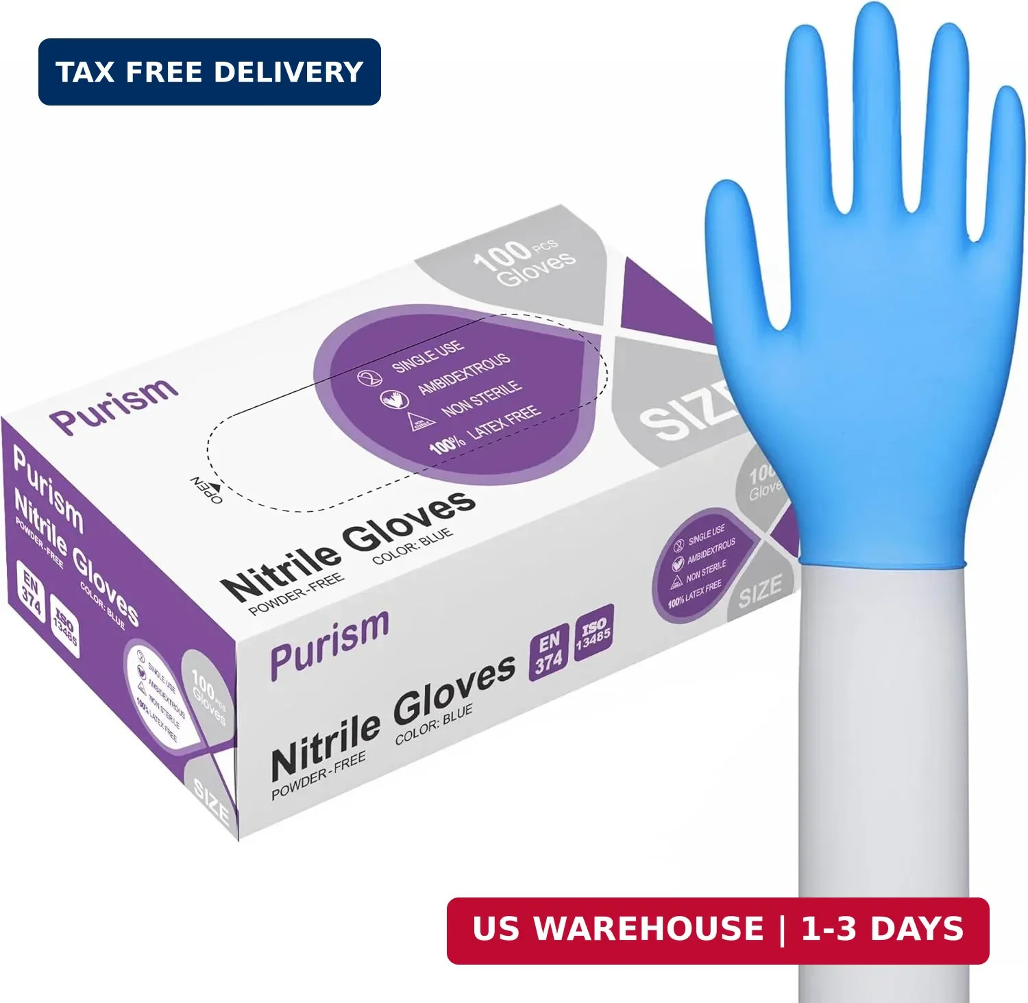 Daddy’s Choice Nitrile Gloves 100Pcs 1000 Pcs Disposable Blue, Small/Medium/Larg