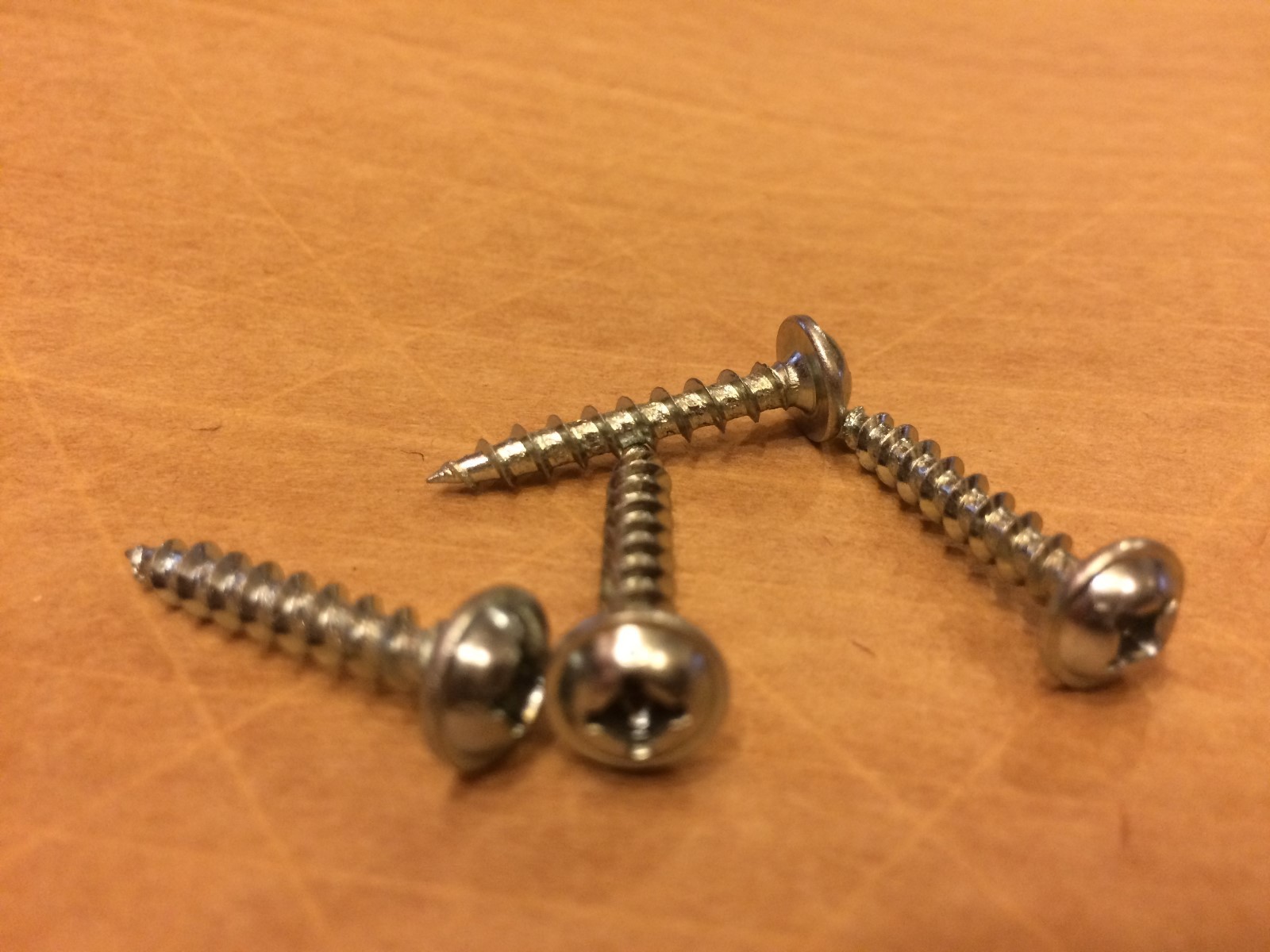 #8 X 1-1/8″ Round Washer Head Screw Recex Deep Thread In Lots of 100pc