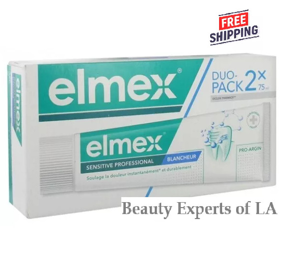 2 PACK Elmex Toothpaste Sensitive Professional Whiteness 75ml EXP 06/2027