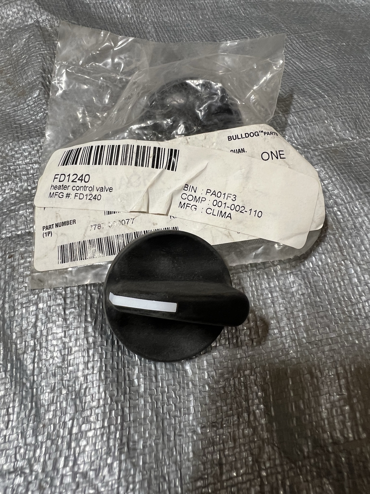New Climatech MackX Heater Control Valve Knob FD1240