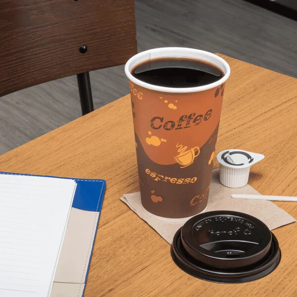 Karat 16oz Paper Hot Cups – Coffee (90mm) – 1,000 ct, C-K516