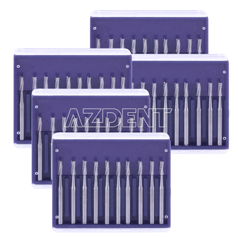 10 Uds. Fresas FG558 Carburo Tungsteno para Pieza de Mano Alta Velocidad Dental
