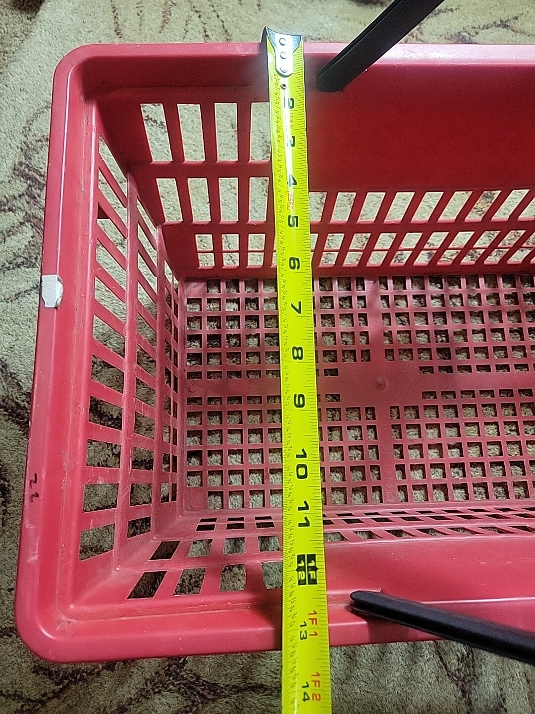 Full Size Plastic Hand Shopping Basket Red WESTLAKE ACE HARDWARE Handle Beach