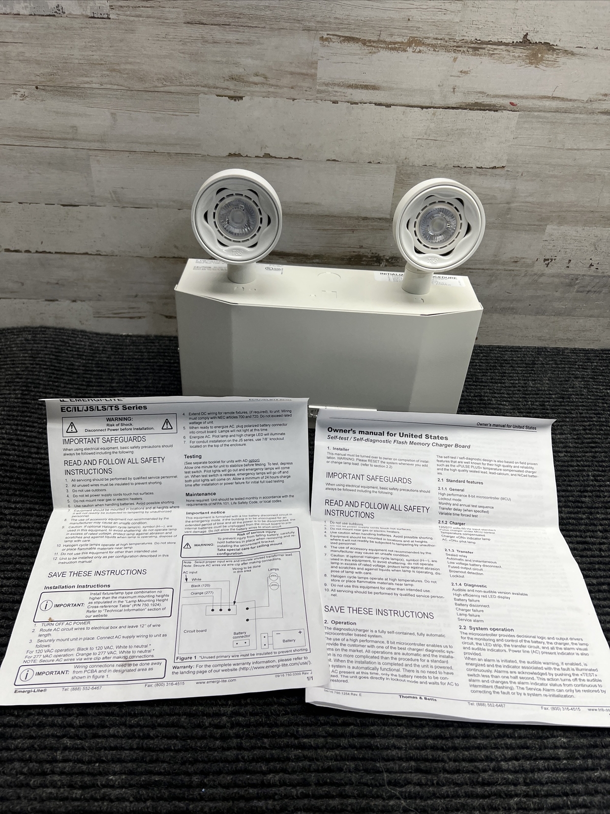 New 6V Compact Steel Battery Unit SID Emergency Light JSM18-210LA-AD