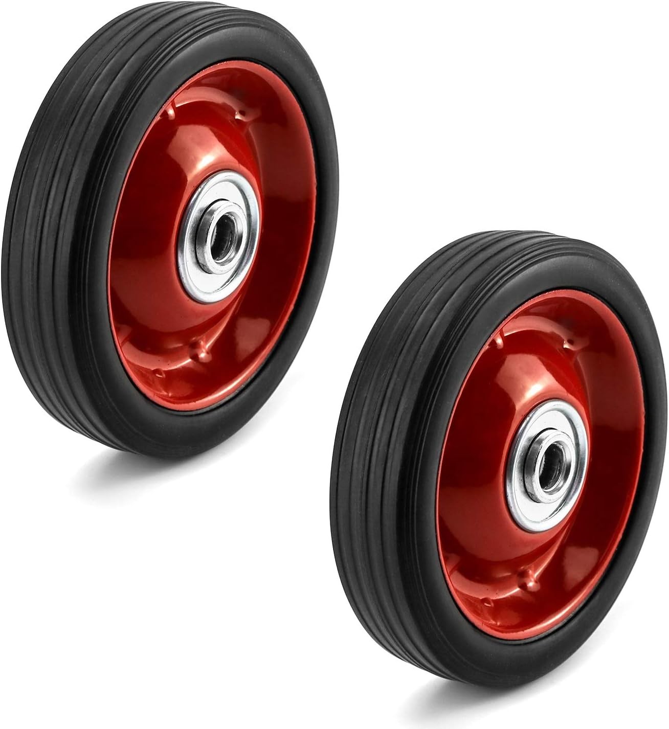 2 Pack 5″ X 1.5″ Premium Rubber Wheel with Ball Bearing, Hand Truck Wheel, Capac