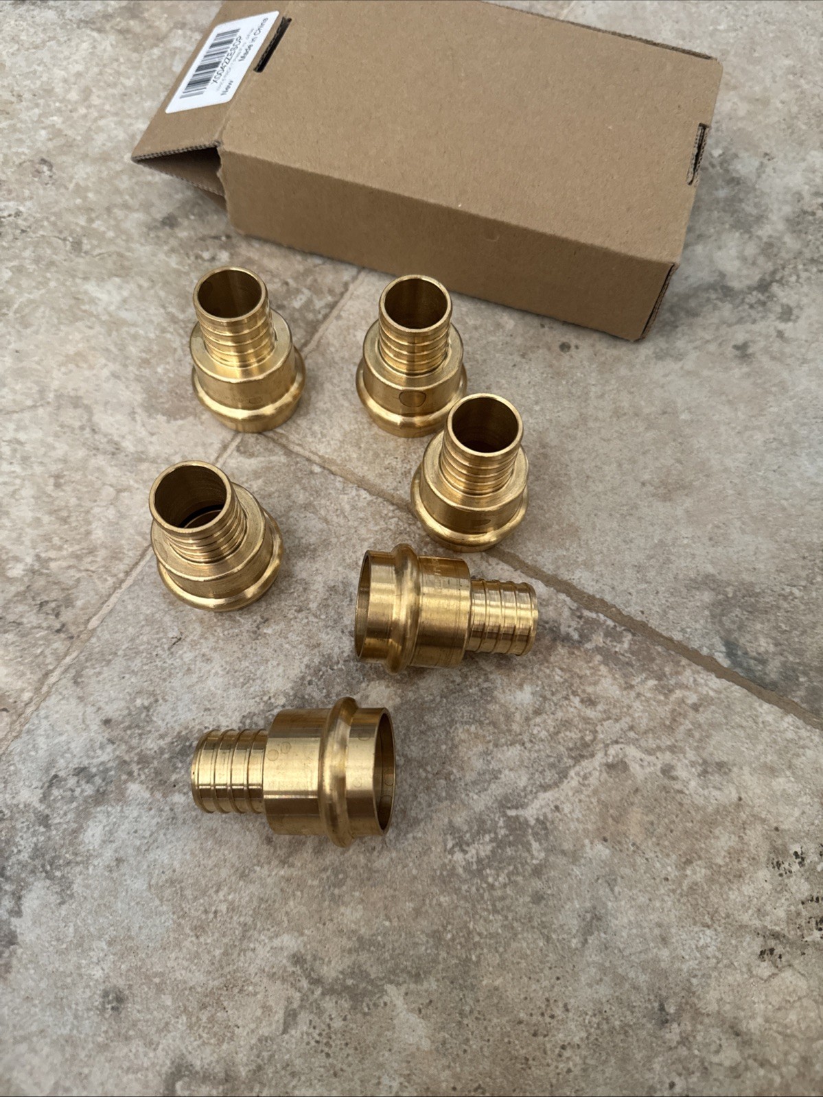 WHK 6 Pack Pro press Fittings 1 Inch 1″ Press Pro press 1” Pex Adapter Brass