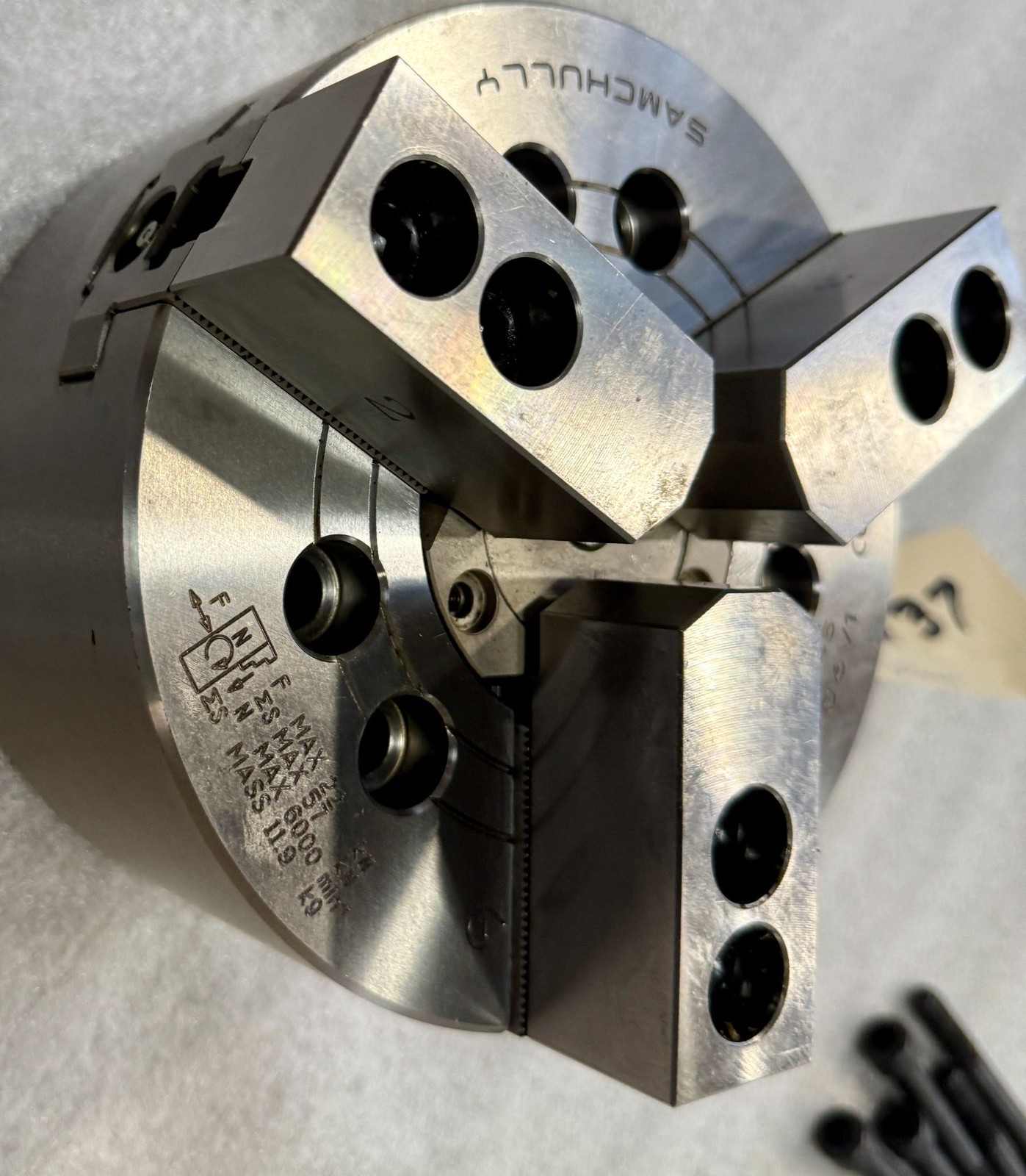 6″ Samchully HS-06V1 3-Jaw Hydraulic Chuck