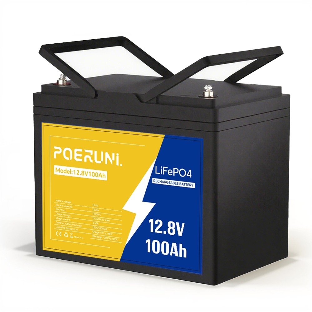 12V 100Ah LiFePO4 Lithium Battery for Solar RV Marine Off-Grid Long Lifespan CA